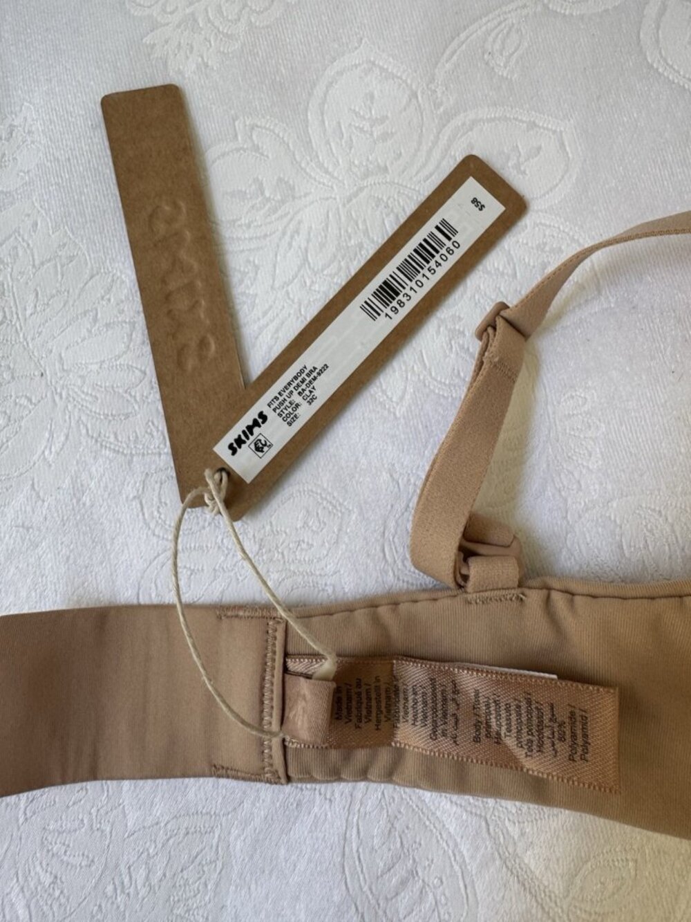 NEW SKIMS Fits Everybody Push-Up Demi Bra Clay Nude 32C 32 C NEW NWT - Picture 8 of 14